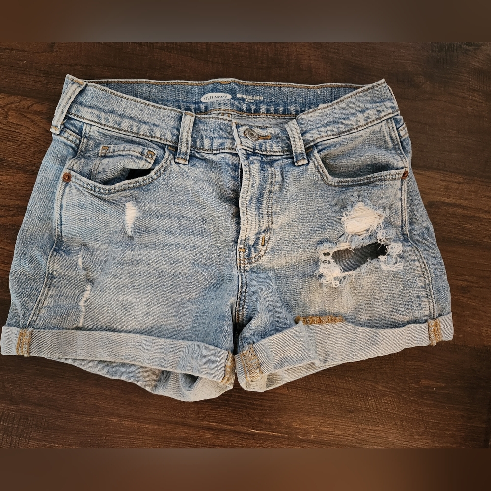 Old Navy distressed boyfriend shorts